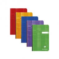 Clairefontaine Notizbuch, broschiert, 110 x 170 mm, blanko 96 Blatt, stabiler Karton-Deckel, satiniertes Papier 90 g / qm weiß, farbig sortiert gepackt zu 5 Stück (69600C) , Verpackungseinheit:     5 Stück