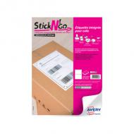 AVERY Etiquette intégrée StickNGo, 85 x 45 mm, blanc pour limpression de bons de livraison, avec étiquette adresse détachable, coins arrondis, format Amazon, contenu: 100 étiquettes sur 100 feuilles A4 (L7982-100.FR)