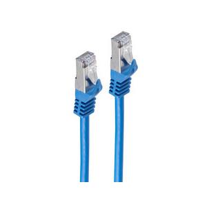 Symbolbild: Flach-Patchkabel Kat. 6A mit Kat. 7 Rohkabel, U/FTP - blau BS75511-SL0.5