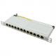 10" Patch Panel Kat.6A, 0,5 HE, schwarz NP0065