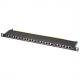 19" Patch Panel Kat.6A, 0,5 HE, schwarz NP0062