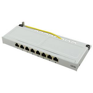 Mini Patch Panel Kat.6A, 0,5 HE, lichtgrau NP0064B