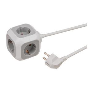 Steckdosenwürfel ALEA-Power, 4-fach - lichtgrau 1150090