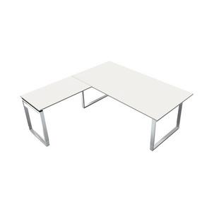 Symbolbild: Schreibtisch "AVETO" mit Anbauelement, weiß 11438313