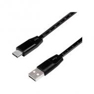 Symbolbild: USB 2.0 Anschlusskabel mit Lineal, USB-A Stecker - USB-C Stecker