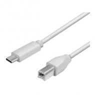 Symbolbild: USB 2.0 Anschlusskabel, USB-C Stecker - USB-B Stecker