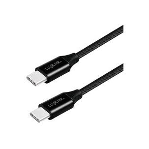 Symbolbild: USB 2.0 Anschlusskabel, USB-C Stecker - USB-C Stecker, schwarz CU0156