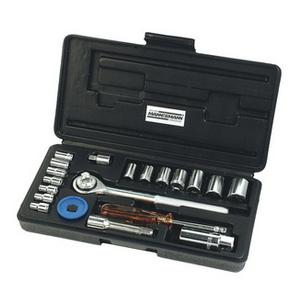 Steckschlüssel-Satz 1/4" + 3/8", 20-teilig M206