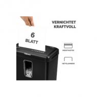 Fellowes Aktenvernichter Powershred P-30C, schwarz, Partikel 4 x 34 mm, Schnittleistung: 6 Blatt, Auffangvolumen: 15 Liter, Arbeitsbreite: 220 mm, Sicherheitsstufe: P-4, vernichtet Kreditkarten, Heft- & Büroklammern, Maße: (B)329 x (T)189 x (H)369 mm, Eurostecker (6008101)