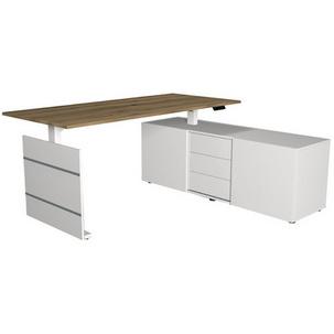 Komplett-Arbeitsplatz "Move 3", weiß / asteiche 10384550