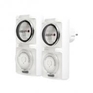 Tageszeitschaltuhr IP44, mechanisch - 2er Set