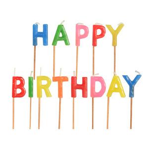 Kuchenkerzen-Set "Happy Birthday" 19559