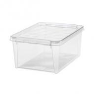 Aufbewahrungsbox CLASSIC 14 L, weiße Klippverschlüsse