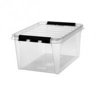Aufbewahrungsbox CLASSIC 31 L, schwarze Klippverschlüsse