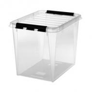 Aufbewahrungsbox CLASSIC 52 L, schwarze Klippverschlüsse