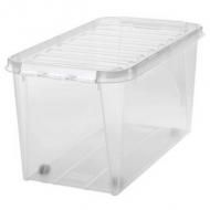 Aufbewahrungsbox CLASSIC 70 L, weiße Klippverschlüsse