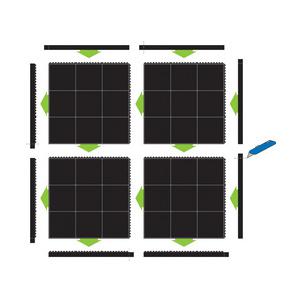 Symbolbild: zeigt mögliche Kombination der Matten und Leisten 16021