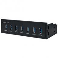 5,25" USB 3.0 Hub mit Schnellladeport, 7 Port