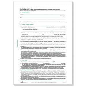 Vordruck "Arbeitsvertrag für gewerbliche & kaufmännische Arbeitnehmer" 542-10