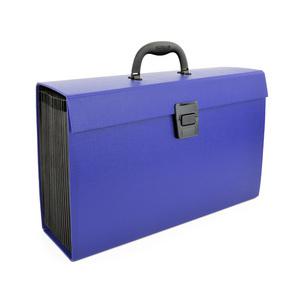 Fächertasche, 19 Fächer, blau 1553