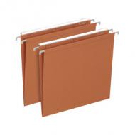 ELBA Dossiers suspendus DEFI FLEX, pour tiroir, fond 30 mm orange, carton kraft 230 g / m2, entraxe: 330 mm, barrette métal flex 8 mm, mise en continu par volet dagrafage, porte-étiquette gaine loupe, renfort du fond carte collée contenu: 25 pices (400126767)