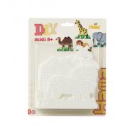 Stiftplatten midi "Elefant, Giraffe, Löwe, Kamel", im Blister