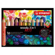 Multitalentstift woody 3 in 1, 10er Kartonetui ARTY