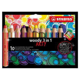 Multitalentstift woody 3 in 1, 10er Kartonetui ARTY 880/10-1-20