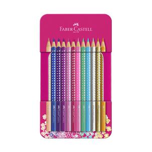 Dreikant-Buntstifte SPARKLE, 12er Metalletui 201737