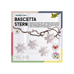 Faltblätter Bascetta-Stern, weiß 800/0707