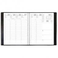 QUO VADIS EXDI Agenda "Mercure S", 210 x 270 mm, 2026, noir ---------------------- pour le marché: F ------------------1 semaine sur 2 pages, période: janvier  décembre, 12 mois, multilingue, couverture plastique Alpha, reliure spirale (694002Q)