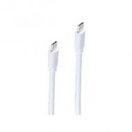 Symbolbild: USB 3.1 Anschlusskabel, USB-C Stecker - USB-C Stecker, weiß