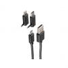 Daten- & Ladekabel 3in1, schwarz