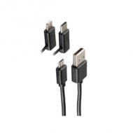 Daten- & Ladekabel 3in1, schwarz