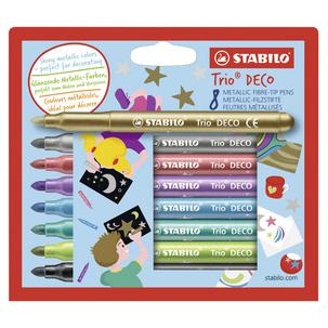 Fasermaler Trio Deco, 8er Kartonetui  377/8-6