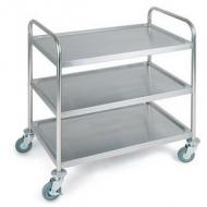 Edelstahl-Servierwagen STEADY, 3 Etagen