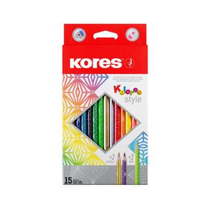 Dreikant-Buntstifte "Kolores Style", 15er Etui BB93320