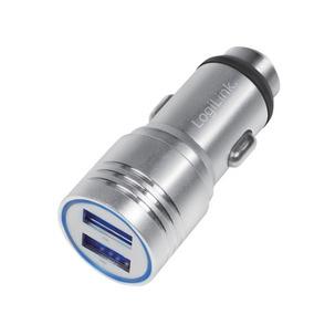 USB-KFZ-Ladegerät, 2-fach, mit integriertem Nothammer PA0228