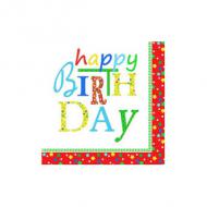 Motiv-Serviette "Happy Birthday"
