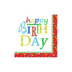 Motiv-Serviette "Happy Birthday" 82597