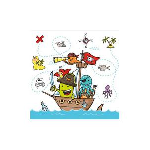 Motiv-Serviette "Pirate Crew" 88610