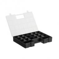 Sortimentskasten LUXOR HOBBY BOX, schwarz - offen