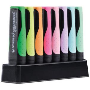 Textmarker GREEN BOSS® Pastel, Tischset 6070/08-5