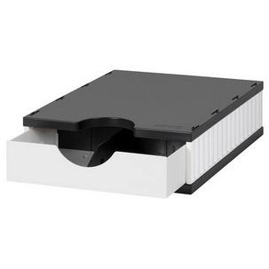 styrodoc uno mit System-Schublade, weiß/schwarz, Schublade weiß 268-0101.9895S