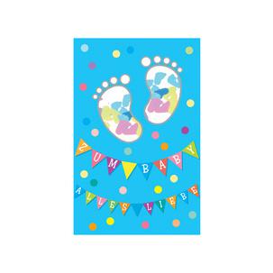 Geburtskarte "Junge Konfetti Füße" 40040417