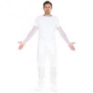 Symbolbild: CPE-Untersuchungskittel mit Daumenloch, weiß