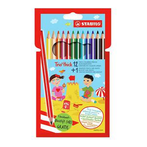 Dreikant-Buntstifte Trio® dick - 12+1 Promo-Etui D/87-3686