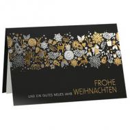 Weihnachtskarte "Goldene Weihnachtskugeln"