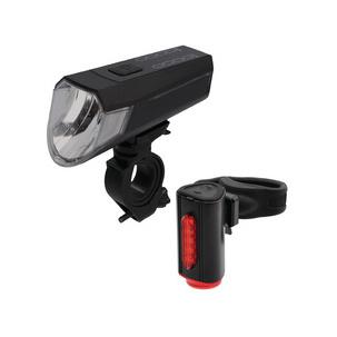 Fahrrad Akku-USB-LED-Beleuchtungs-Set TWIN, 80 Lux 50635