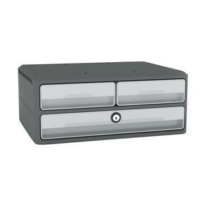 Schubladenbox MoovUp Secure, 3 Schübe, grau 1091212961